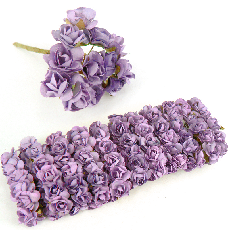 1cm Mini Roses - Violet  (12pk)
